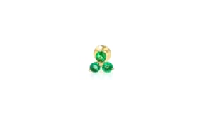.10 ct. t.w. Emerald Single Flat-Back Stud Earring in 14kt Yellow Gold