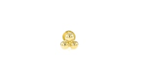14kt Yellow Gold Bead Trio Flat-Back Stud Earrings