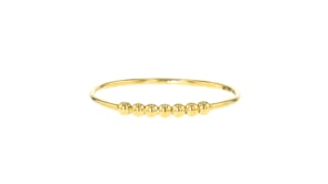 Italian 14kt Yellow Gold Bead Station Ring
