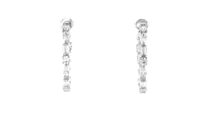 7.30 ct. t.w. CZ Hoop Earrings in Sterling Silver