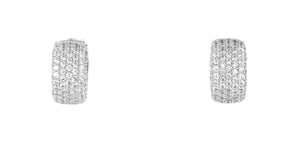 1.50 ct. t.w. CZ Hoop Earrings in Sterling Silver