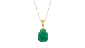 5.70 ct. t.w. Emerald Pendant Necklace in 18kt Gold Over Sterling