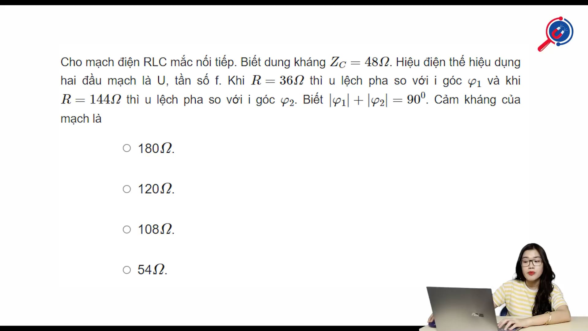 Tìm cảm kháng của mạch