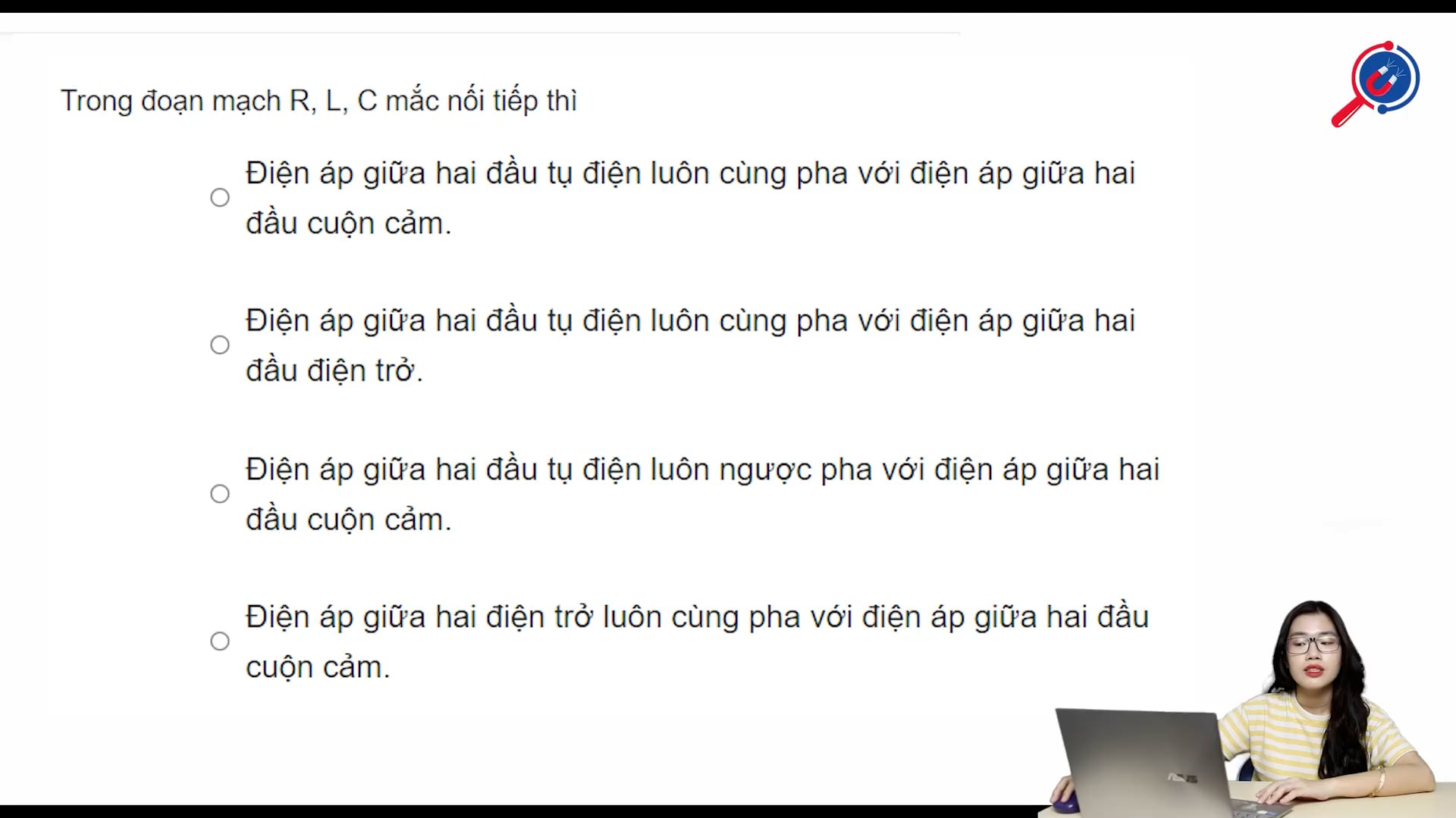 Trong đoạn mạch R, L, C mắc nối tiếp thì 