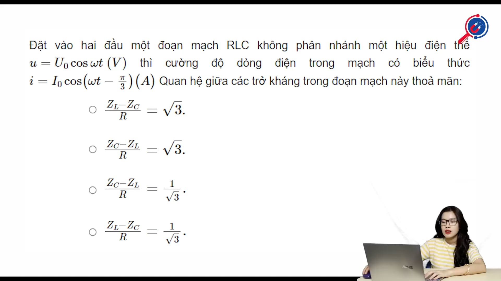 Quan hệ giữa các trở kháng trong đoạn mạch này thỏa mãn điều gì?