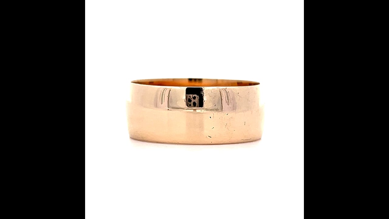 10k Gold Half Round Band Ring For Women & Men - Rose, White, Or Yellow Gold In Various Sizes & Widths