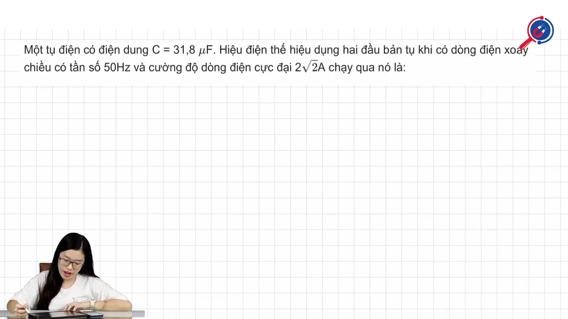 Tính giá trị cường độ dòng điện