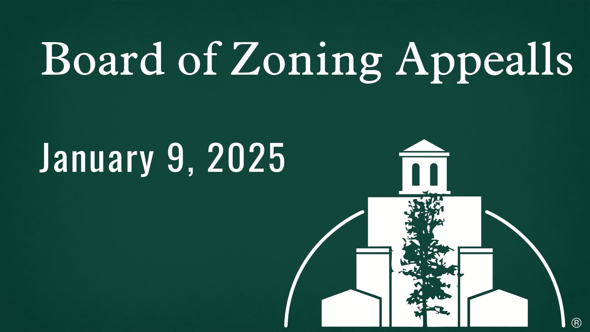 Board of Zoning Appeals January 9