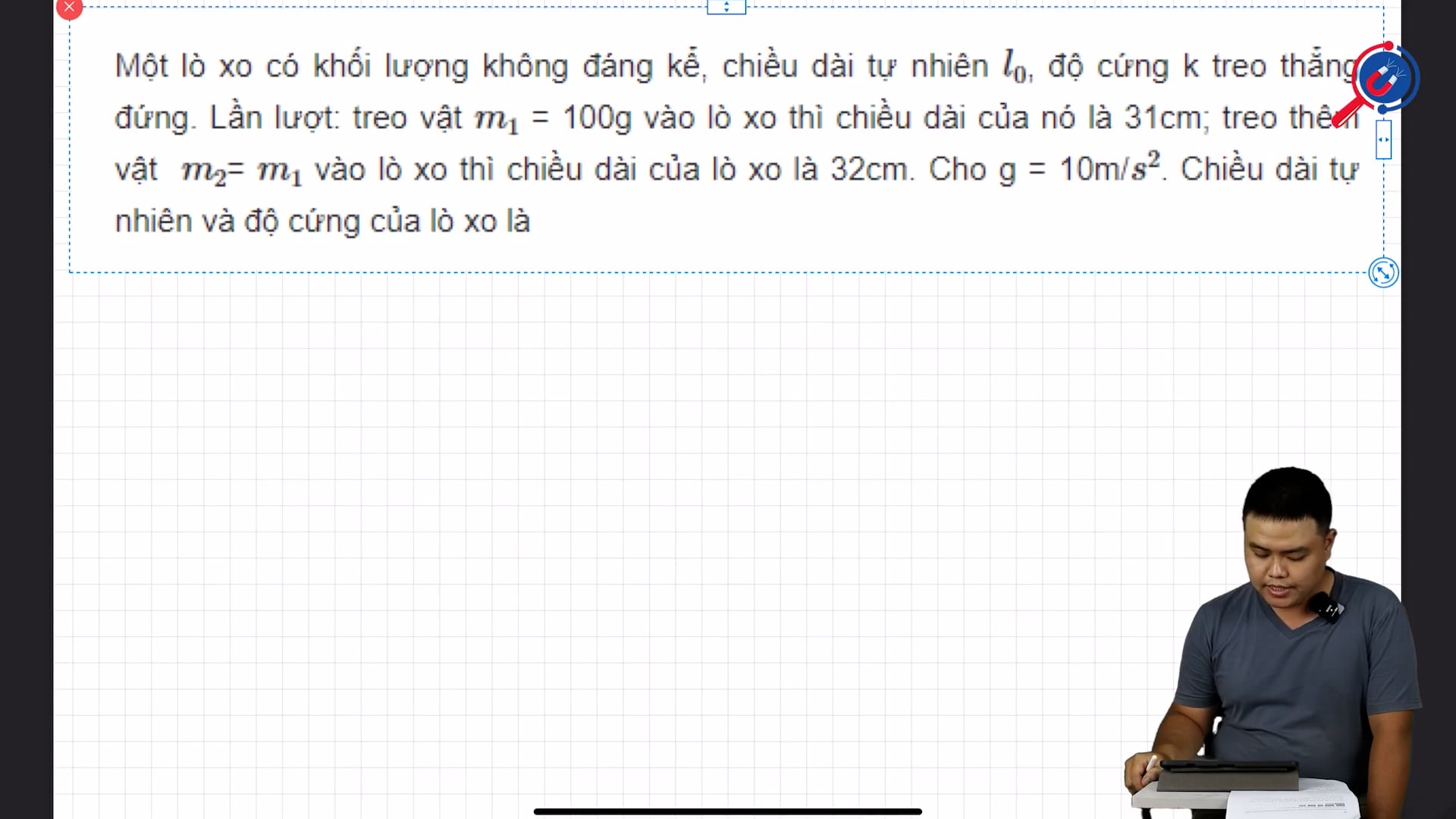 Chiều dài tự nhiên và độ cứng của lò xo là