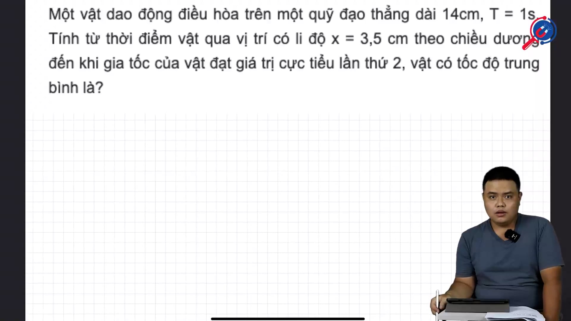Xác định tốc độ trung bình của vật dao động điều hòa. Vật lý 12. 