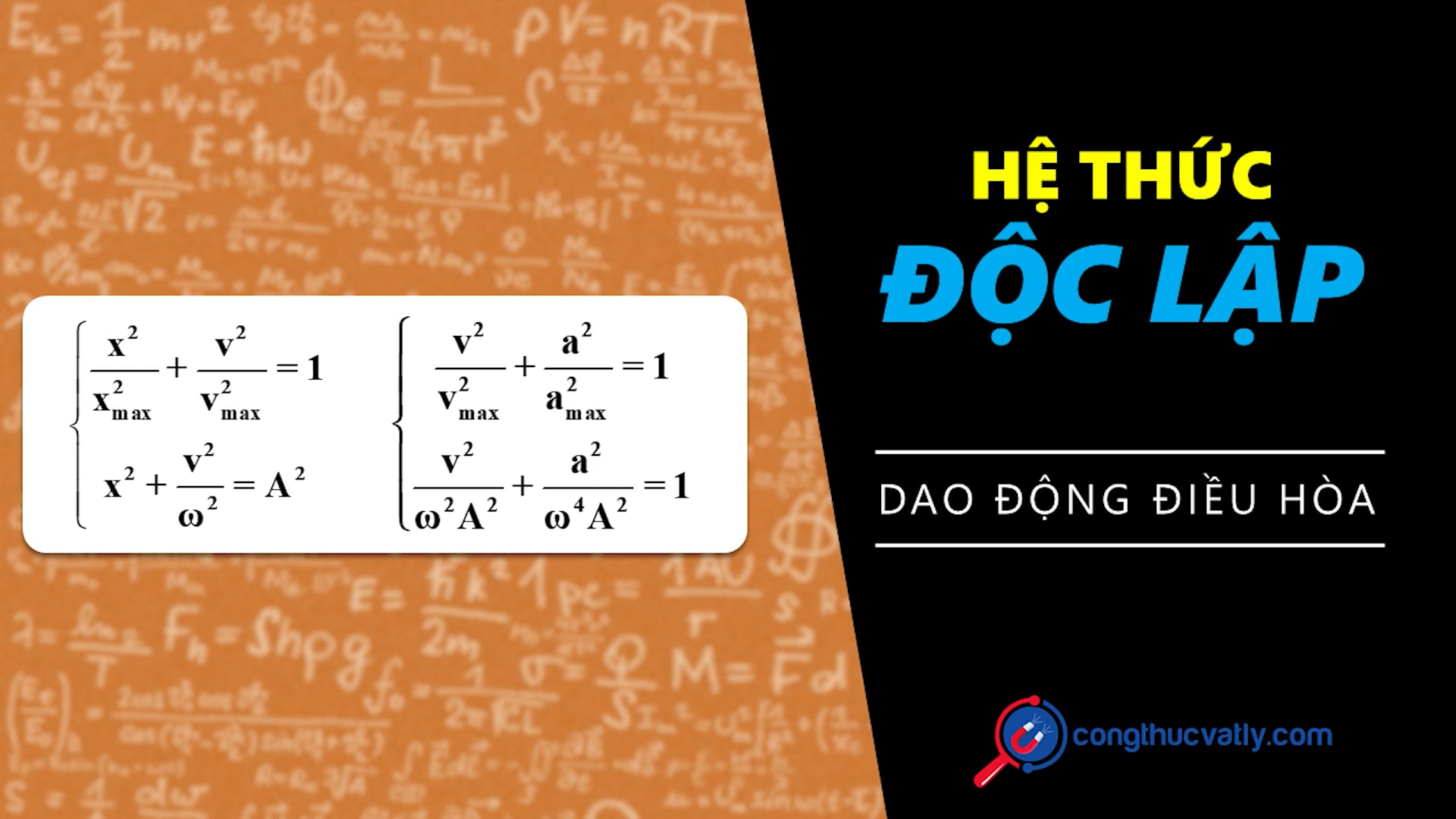 Những hệ thức độc lập theo thời gian.