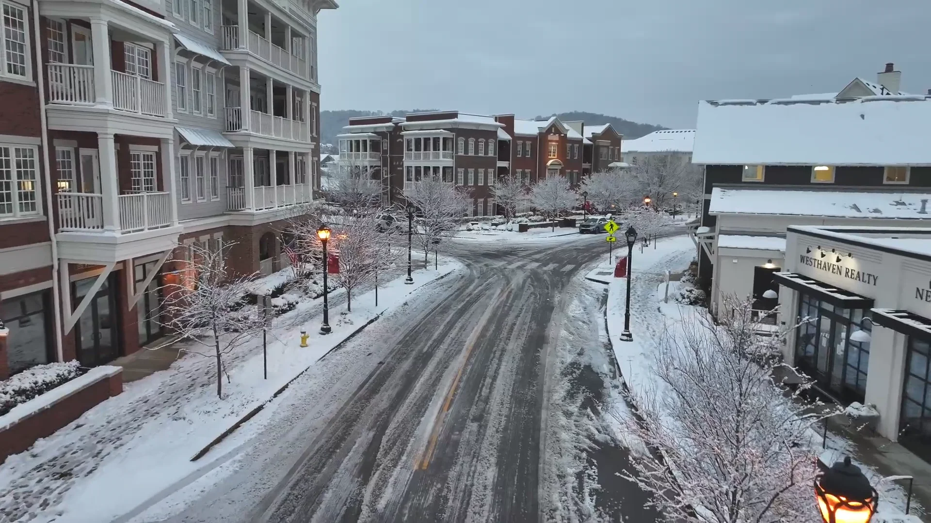 Snow Scenes With a Drone in Nashville 2025