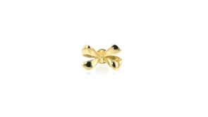 10kt Yellow Gold Bow Flat-Back Stud Earrings