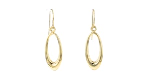 10kt Yellow Gold Open-Oval Drop Earrings