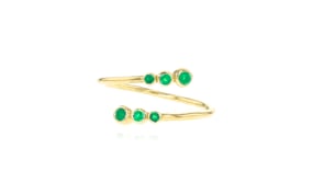 .10 ct. t.w. Emerald Bypass Ring in 10kt Yellow Gold