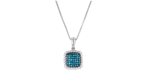 .25 ct. t.w. Blue Diamond Pendant Necklace in Sterling Silver