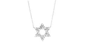 .50 ct. t.w. Diamond Star of David Necklace in 14kt White Gold