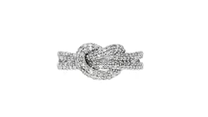 .50 ct. t.w. Diamond Knot Ring in Sterling Silver