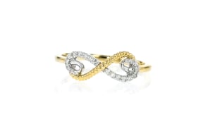 .10 ct. t.w. Diamond Infinity Ring in 14kt Two-Tone Gold