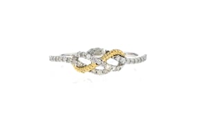.20 ct. t.w. Diamond Infinity Ring in Sterling Silver and 14kt Yellow Gold
