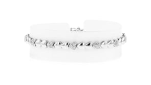 .25 ct. t.w. Diamond Heart Bracelet in Sterling Silver