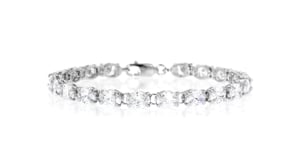 15.00 ct. t.w. Oval CZ Tennis Bracelet in Sterling Silver