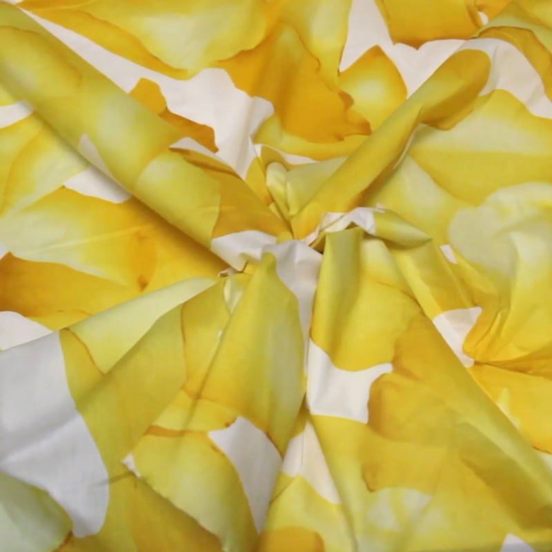 Vidéo: Batiste 100% coton - Pétale jaune