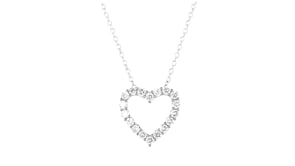 .50 ct. t.w. Lab-Grown Diamond Heart Pendant Necklace in Sterling Silver