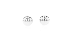 Italian Sterling Silver Jewelry Set: Three Pairs of 4-8mm Ball Stud Earrings