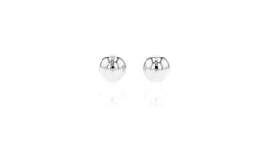 Italian Sterling Silver Jewelry Set: Three Pairs of 4-8mm Ball Stud Earrings