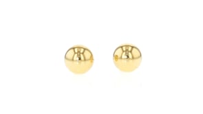 Italian 18kt Gold Over Sterling Jewelry Set: Three Pairs of 4-8mm Ball Stud Earrings