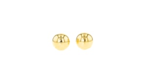 Italian 18kt Gold Over Sterling Jewelry Set: Three Pairs of 4-8mm Ball Stud Earrings