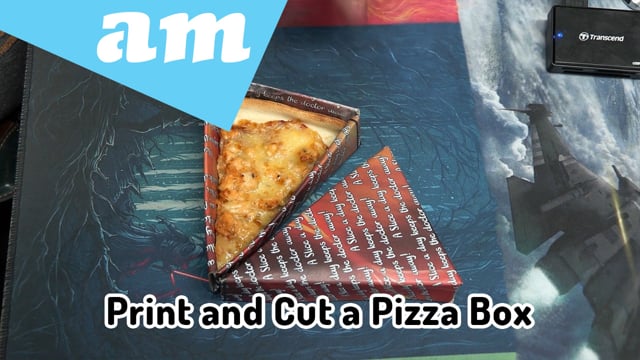 Print and Cut Pizza Box by Large Format Printer and CNC Laser Cutting Machine