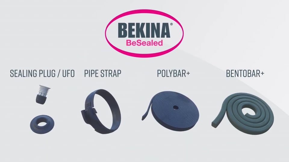 Bekina BeSealed BENTOBAR+ bentonite waterstop for sealing construction joints - Bekina BeSealed® (720p, h264).mp4