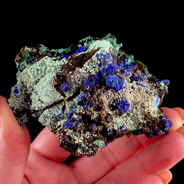 Azurite with Malachite