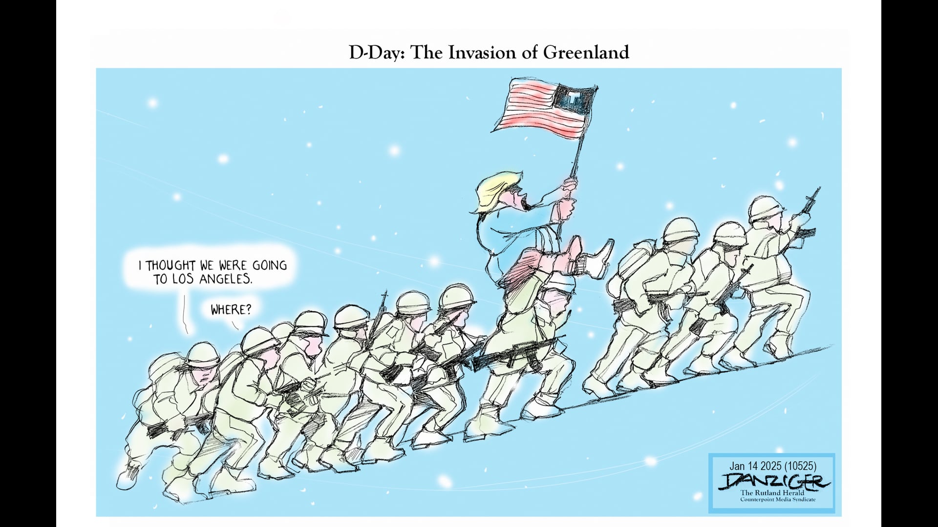 Danziger Live-Cartoon: Invade Greenland