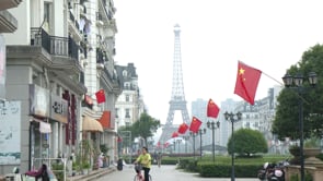 'Eiffel Tower' in quiet suburb of a Chinese city