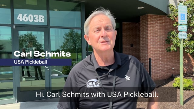 Title frame of USA Pickleball's behind-the-scenes film inside its equipment testing facility