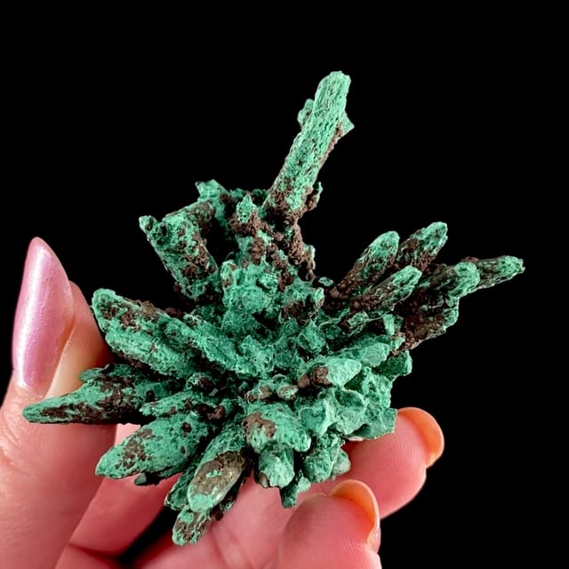 Malachite with Goethite (pseudomorph after ?)