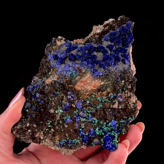 Azurite with Malachite