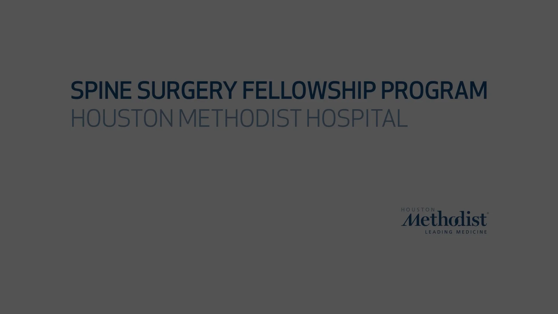 HMH Spine Surgery Fellowship Program