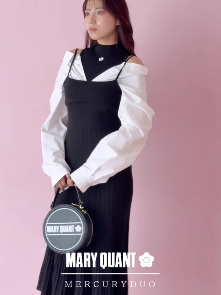 MARY QUANTコラボ】シャツドッキングニットワンピース MARY QUANTコラボ】シャツドッキングニットワンピース