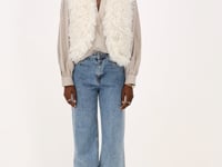 Beige muslin blouse with lurex | My Jewellery