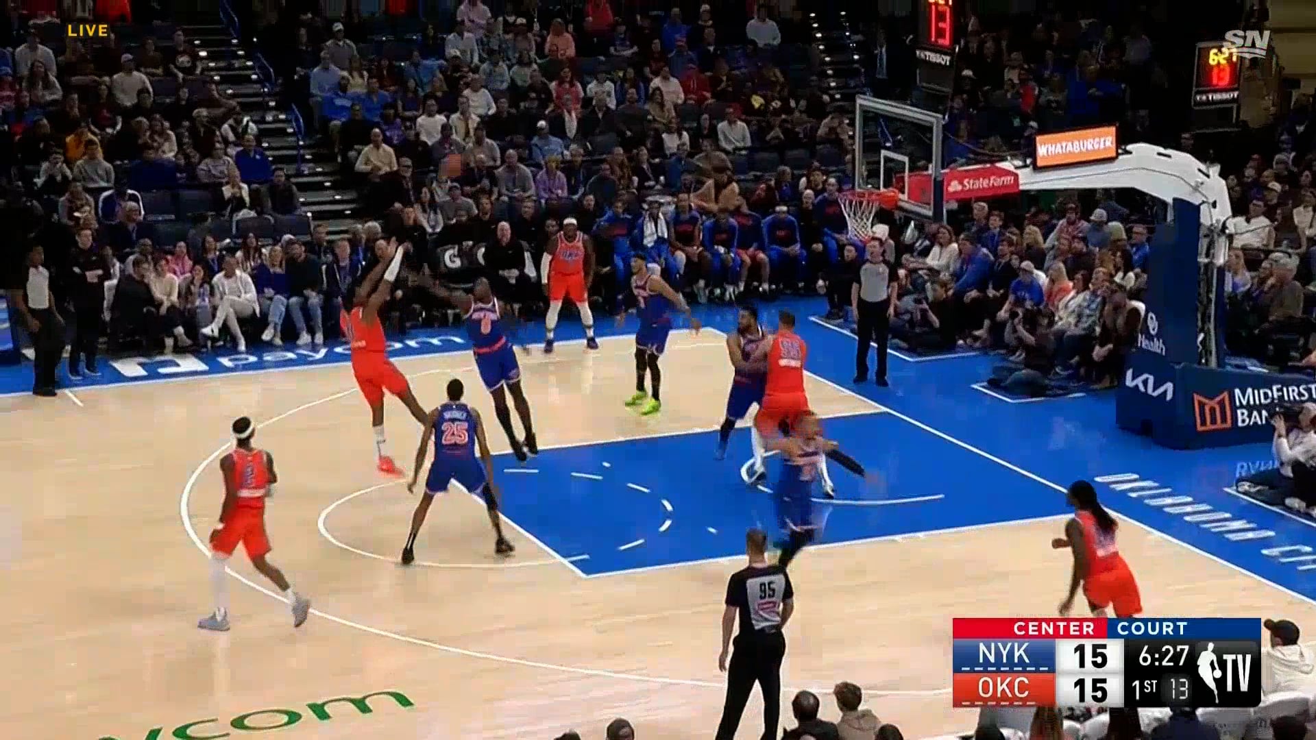 NBA US SQZ2 Jan 3rd NYK vs OKC SN ONE