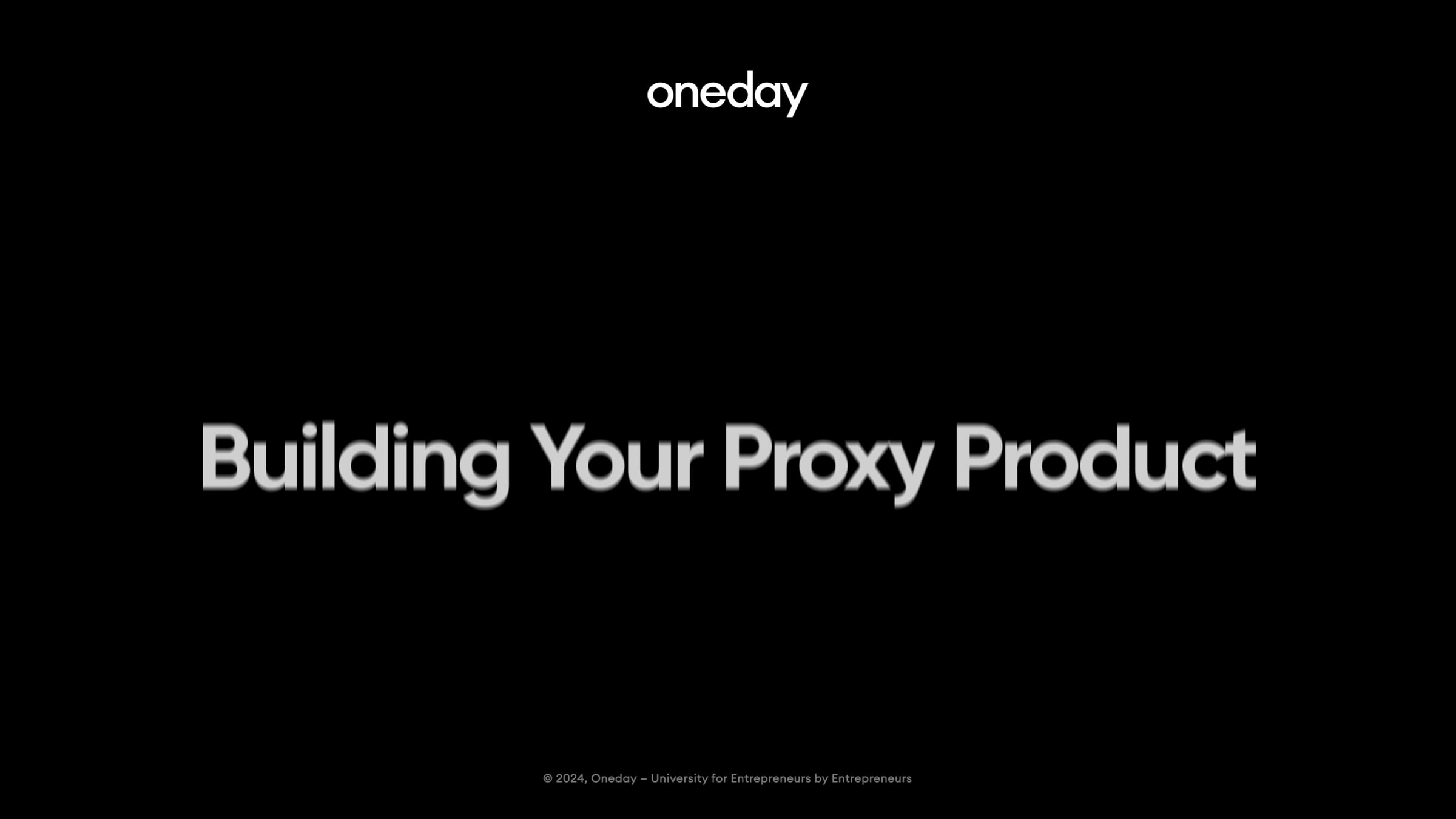 Building Your Proxy Product | Videos & Movies on Vimeo