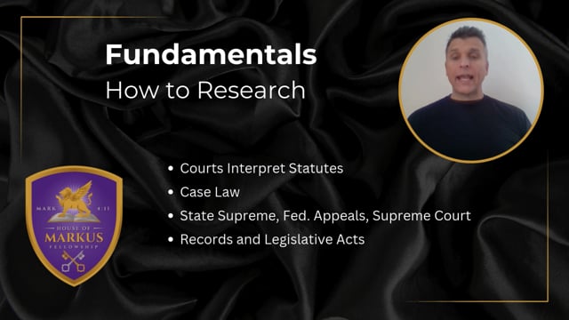 Fundamentals Lesson 3 - How to Research