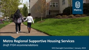 Supportive Housing Services Oversight Committee meeting, January, 13 2025 on Vimeo