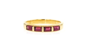 .60 ct. t.w. Rhodolite Garnet Ring in 18kt Gold Over Sterling