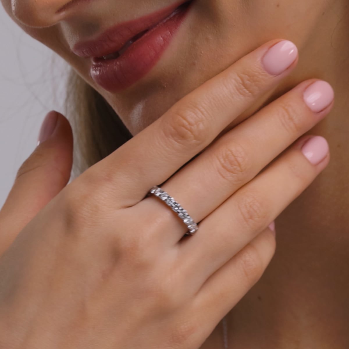 product video 2 for 2 ctw U shaped Round Lab Grown Diamond Eternity Band - 3mm Width