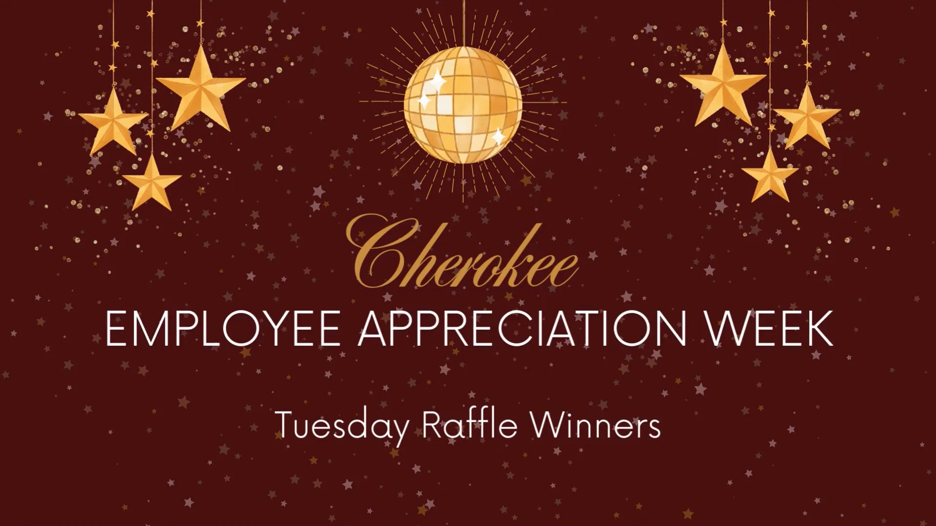 Tuesday Raffle Winners